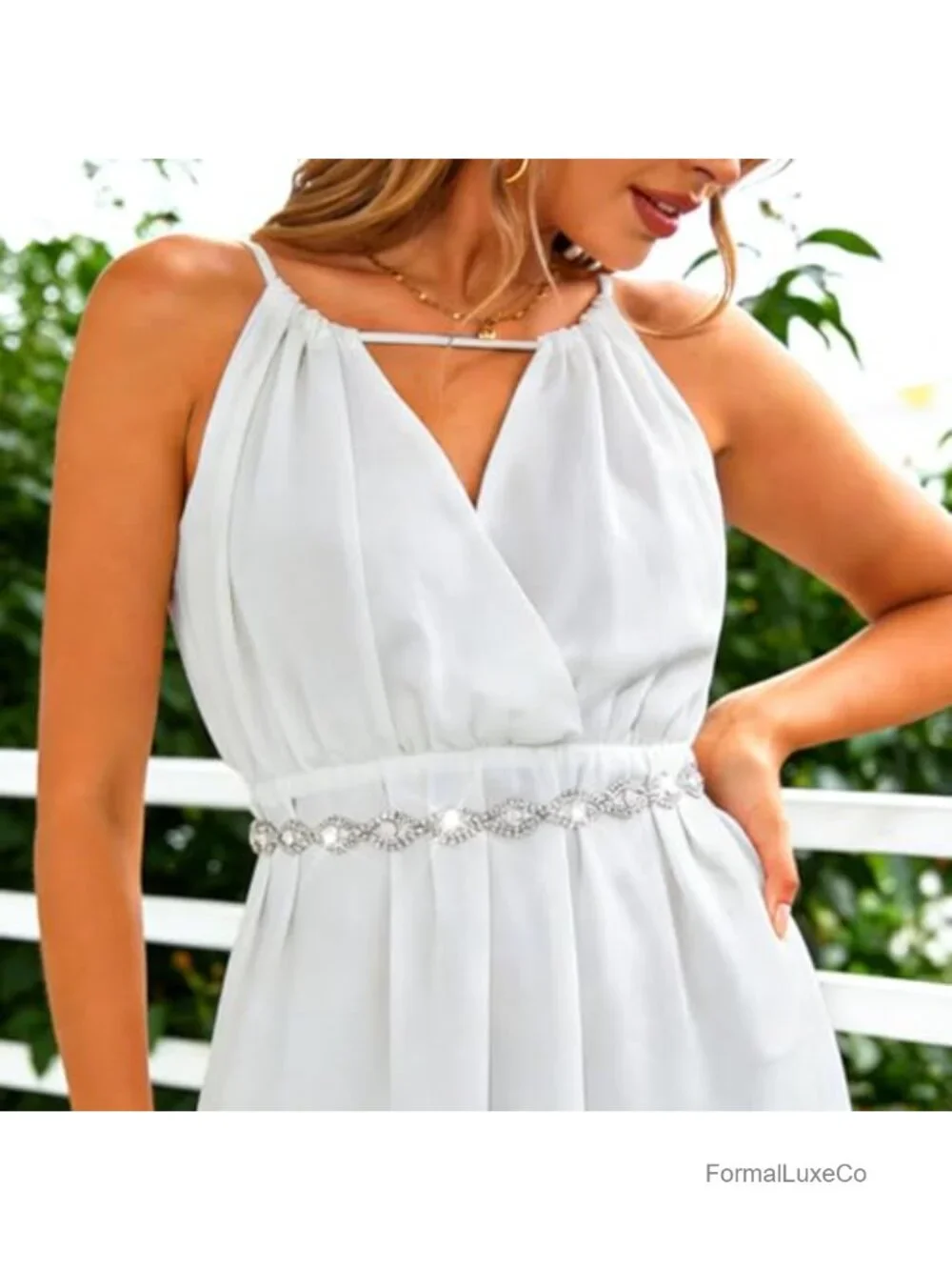 Rhinestone Chain Belt Bling Waist Accessories Sparkly Diamond Dress Belt